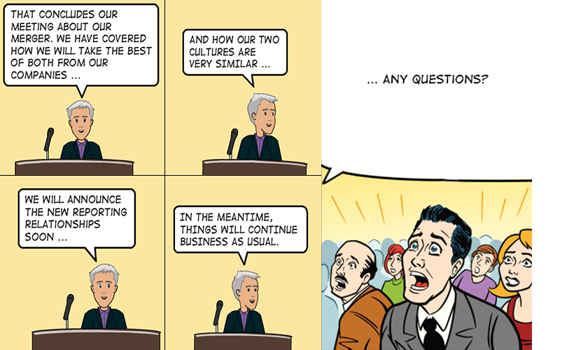 Can you identify the 3 ill-advised remarks in the M&A presentation?