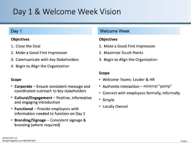 Day 1 & Welcome Week Vision