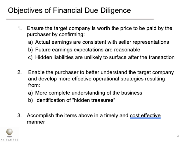 Objectives of Financial Due Diligence