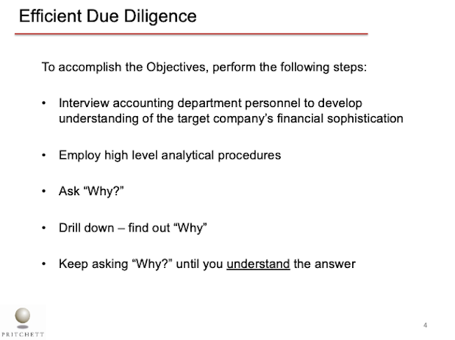 Efficient Due Diligence
