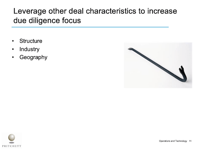 Leverage other deal characteristics to increase due diligence focus