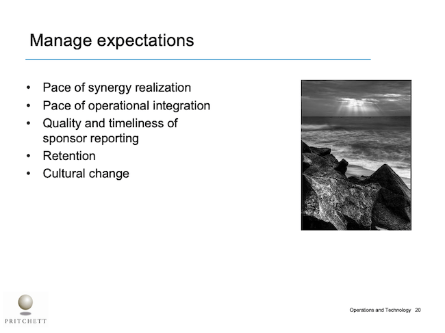 Manage expectations