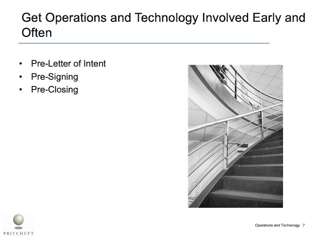 Get Operations and Technology Involved Early and Often