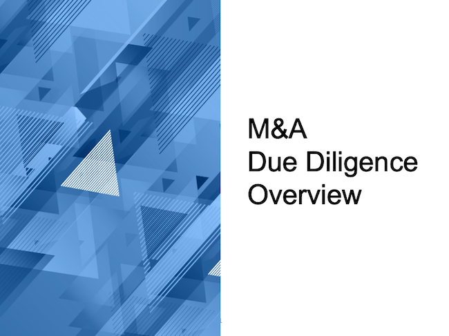 M&A Due Diligence Overview