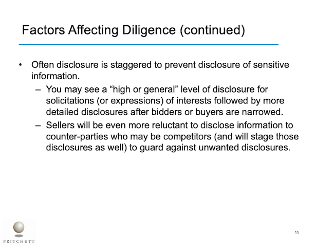 Factors Affecting Diligence (continued)