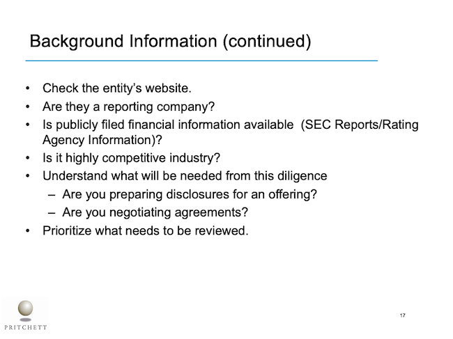 Background Information (continued)	