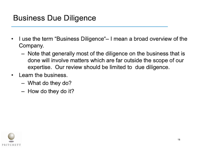Business Due Diligence