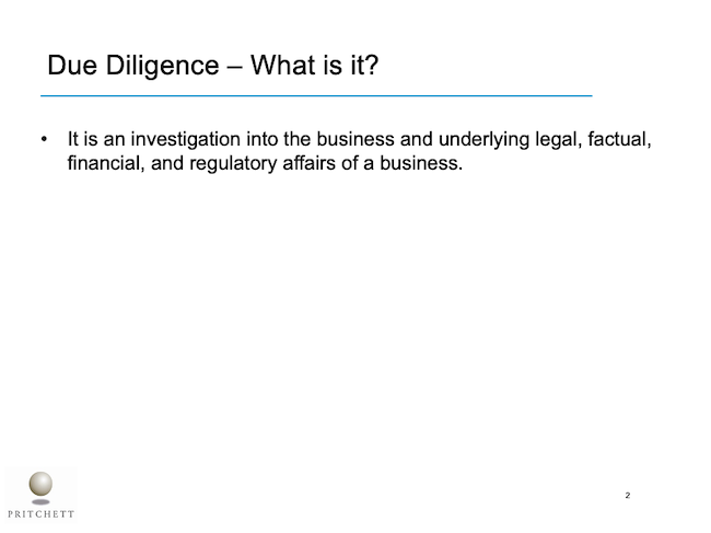 Due Diligence – What is it?