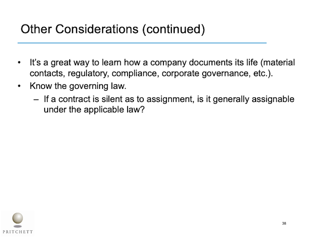 Other Considerations (continued)