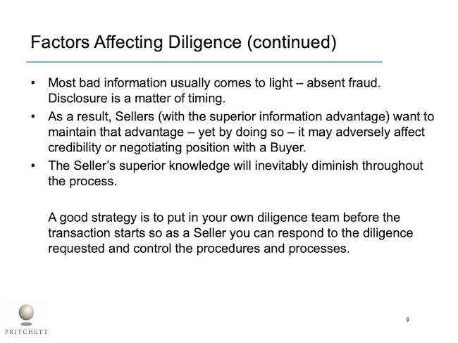 Factors Affecting Diligence (continued)