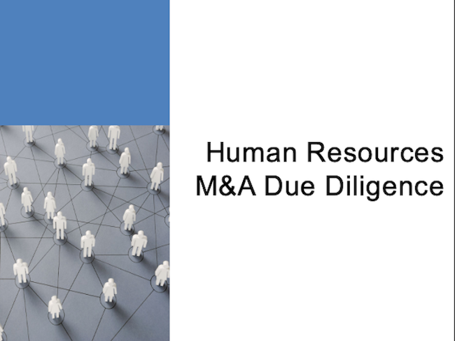 Human Resources M&A Due Diligence