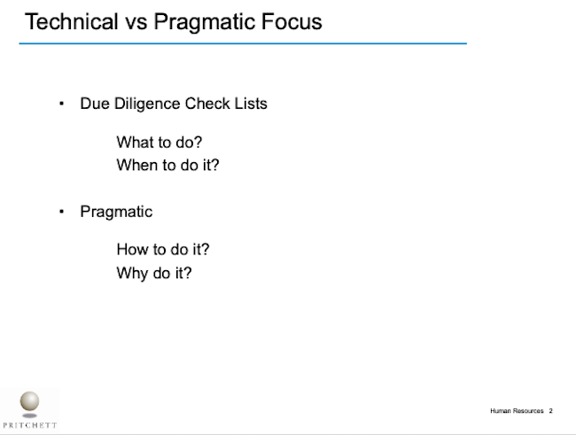 Technical vs Pragmatic Focus