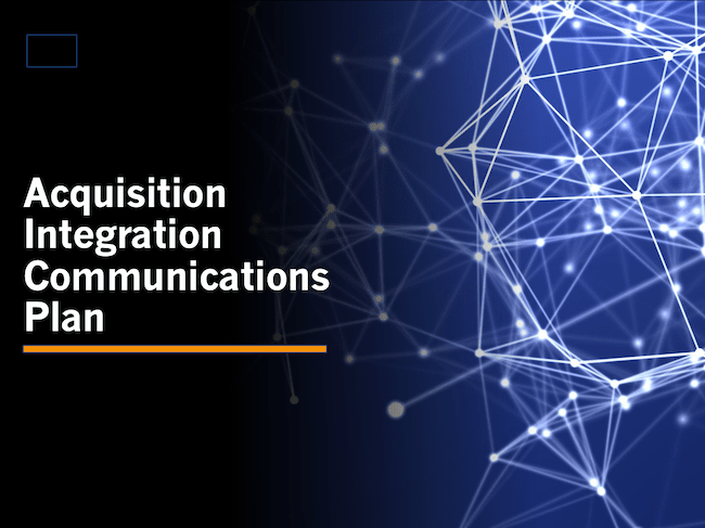 Acquisition Integration Communications Plan