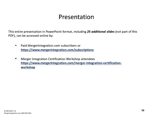 Additional Slides Notice