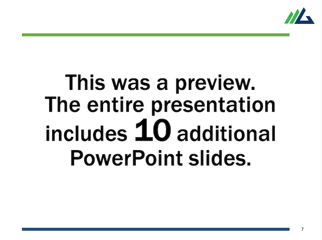 Additional Slides Notice