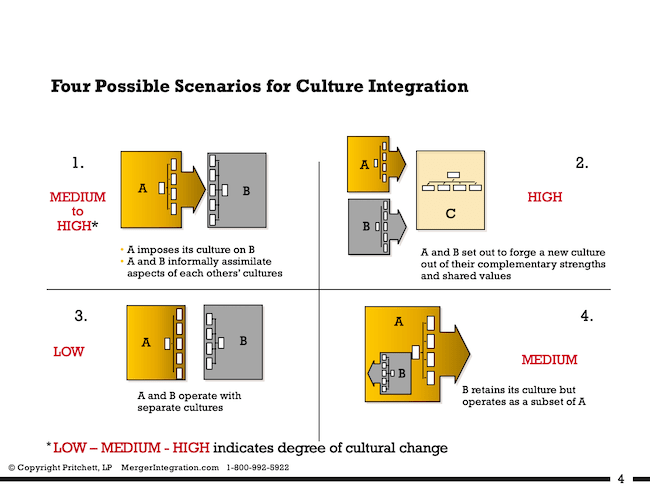 Four Possible Scenarios for Culture Integration
