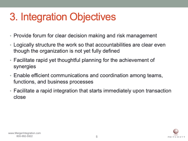 3. Integration Objectives