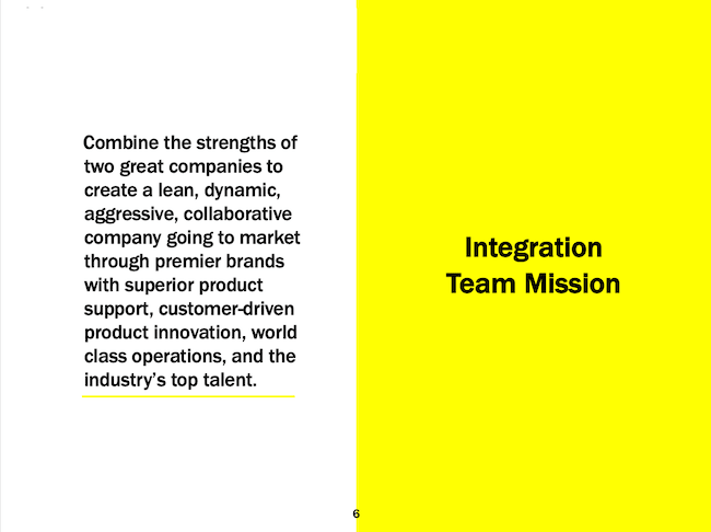 Integration Team Mission