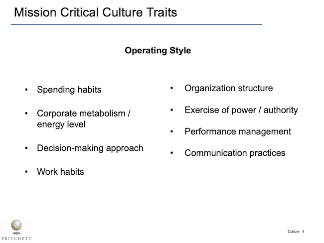Mission Critical Culture Traits