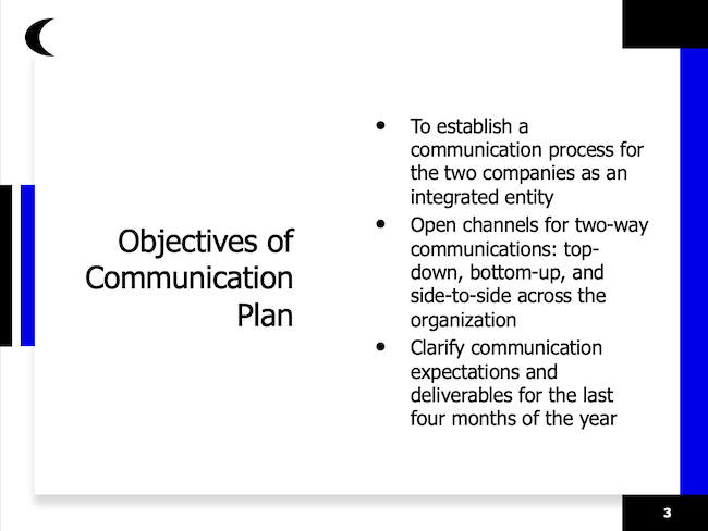 Objectives of Communication Plan