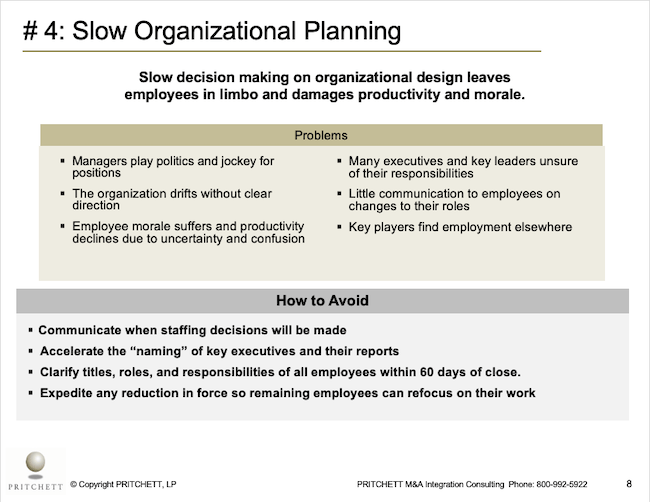 # 4. Slow Organizational Planning