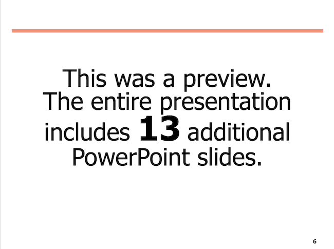 Additional Slides notice