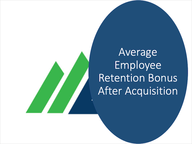Average Employee Retention Bonus After Acquisition