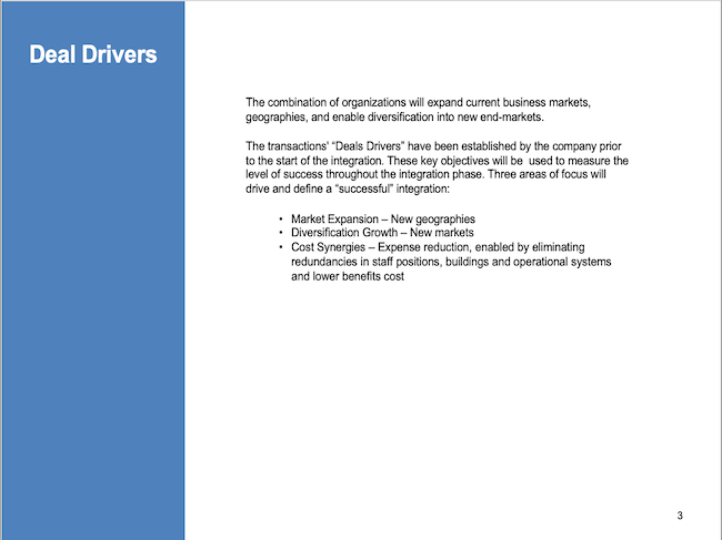 Deal Drivers