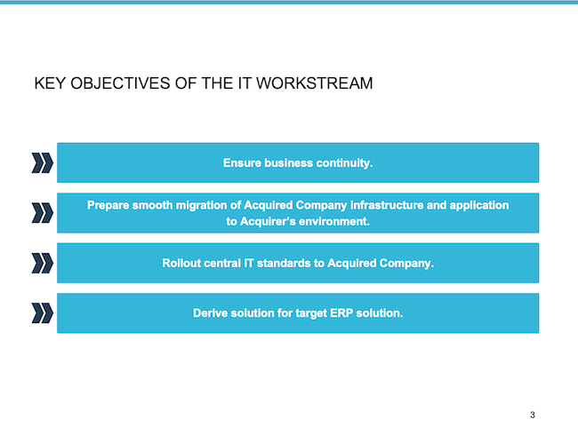 Key Objectives Of The IT Workstream
