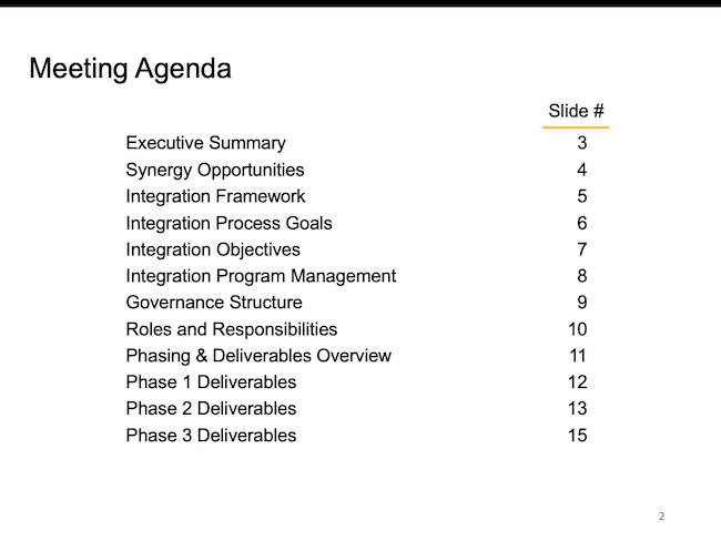 Meeting Agenda