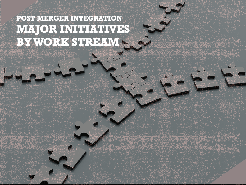 Post Merger Integration Major Initiatives by Work Stream