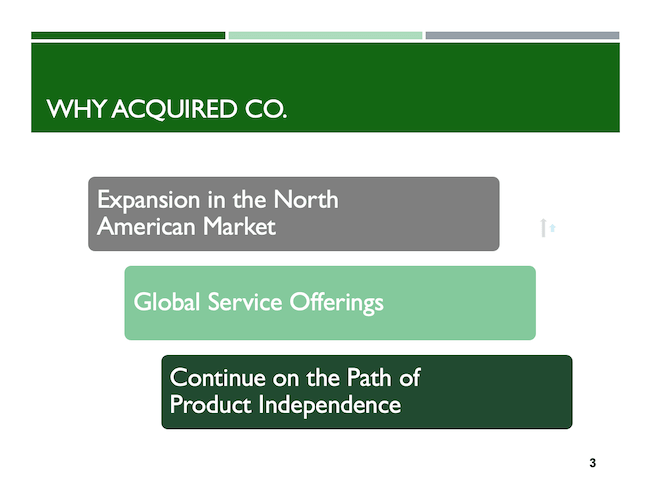 Why ACQUIRED CO.