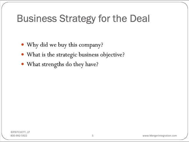 Business Strategy for the Deal