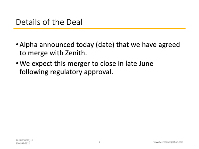 Details of the Deal