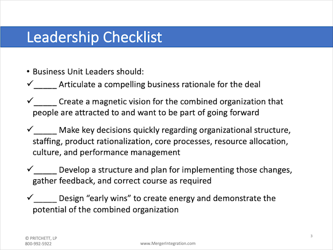 Leadership Checklist