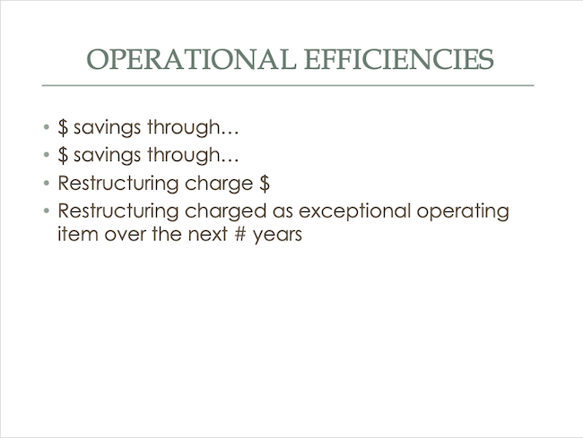 Operational Efficiencies