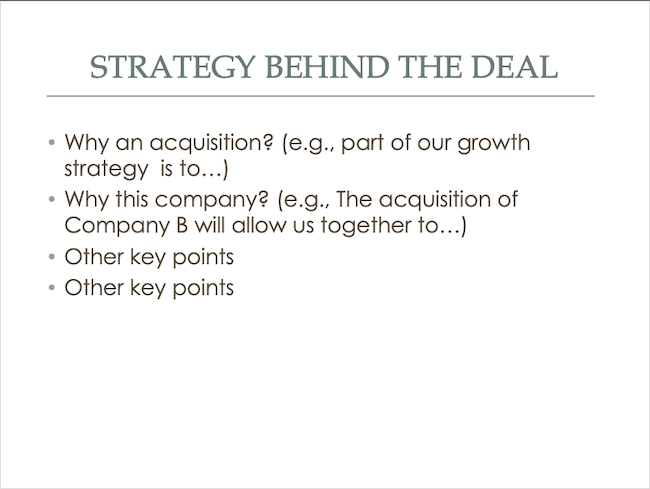 Strategy Behind The Deal