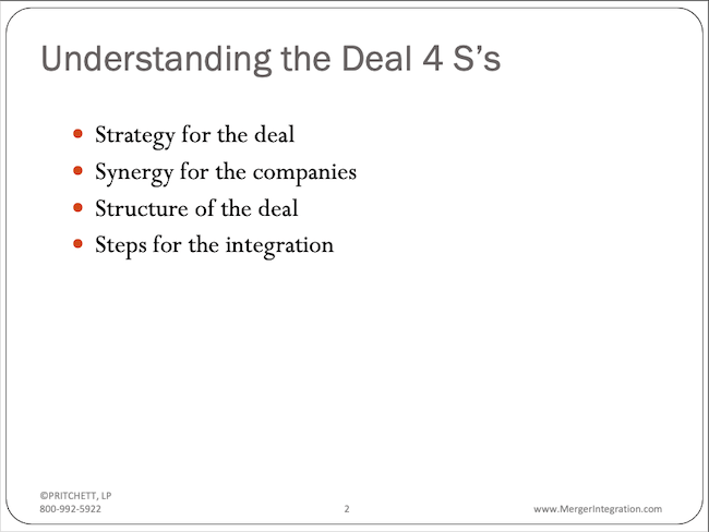 Understanding the Deal 4 S's