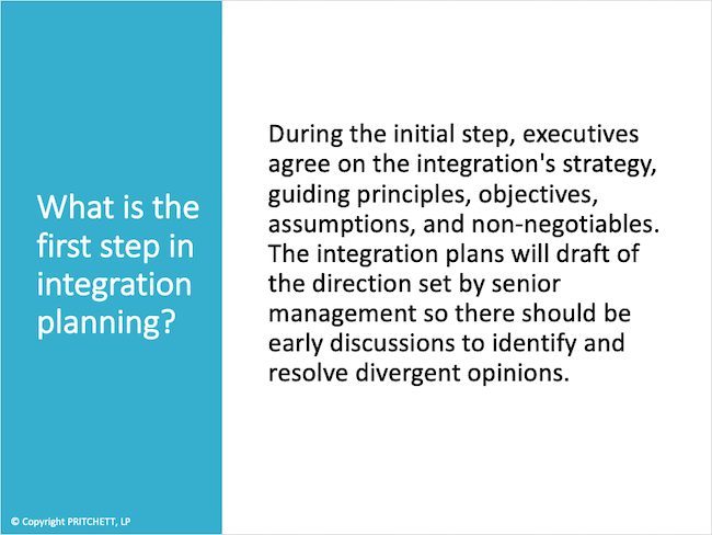 What is the first step in integration planning
