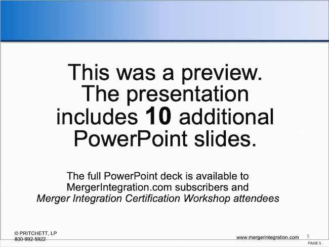 Workstream Additional Slides Notice