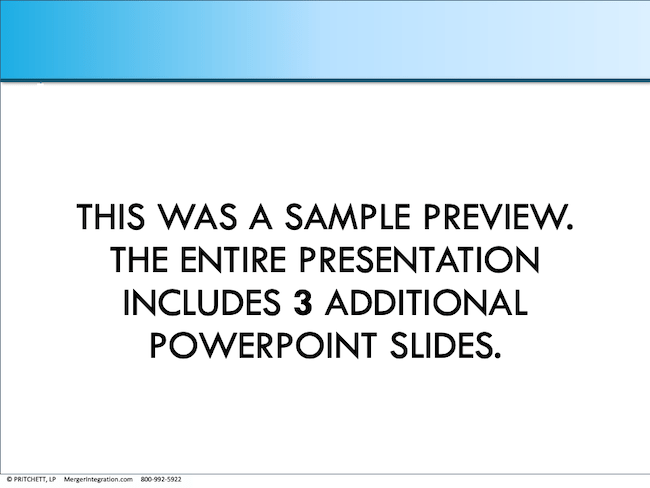 M&A Day 1 Sample Preview