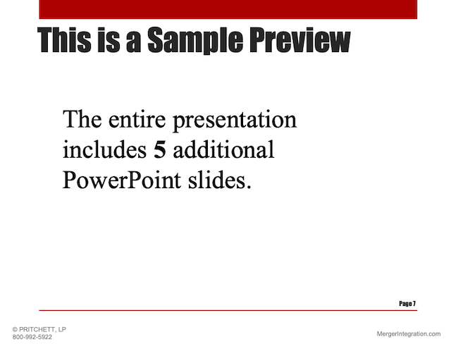 M&A Communications Team Sample Preview