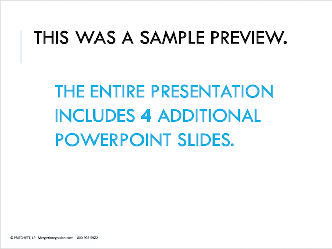 Sample Merger Announcement Sample Preview