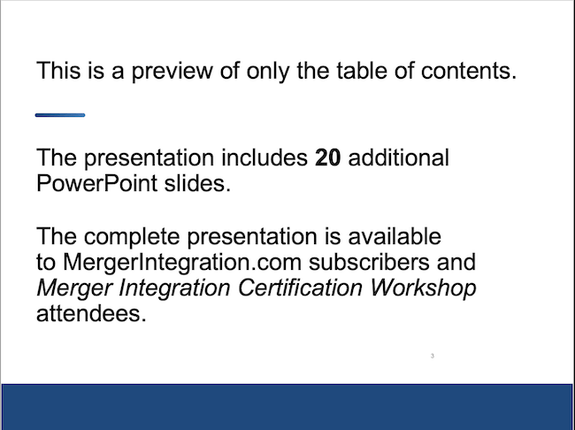 Functional Integration Team Plan Preview