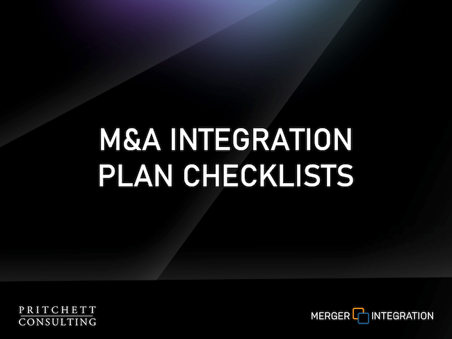 M&A Integration Plan Checklists