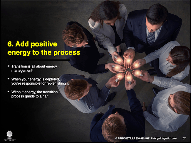 Add positive energy to the process