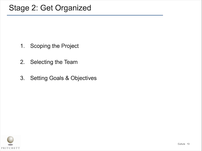 Stage 2: Get Organized