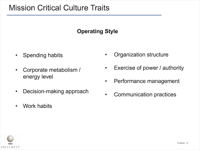 Mission Critical Culture Traits