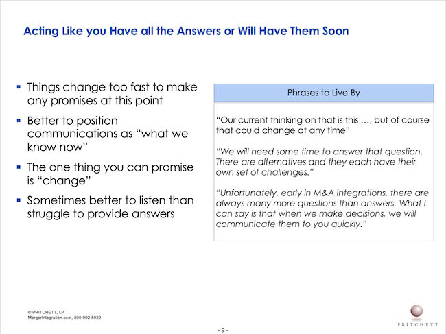 Acting Like You Have All the Answers