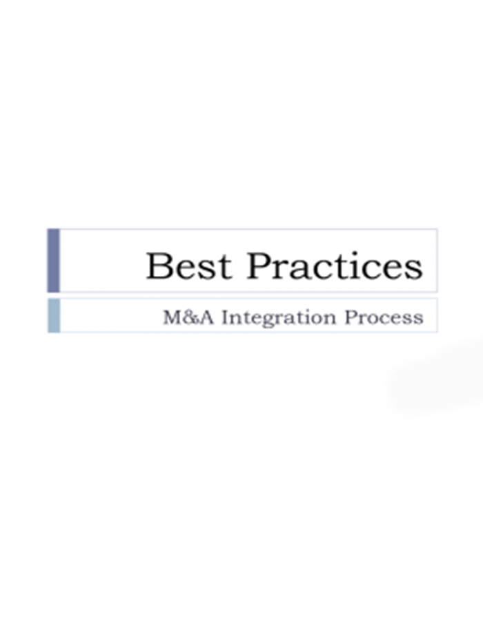 Best Practices M&A Integration Process